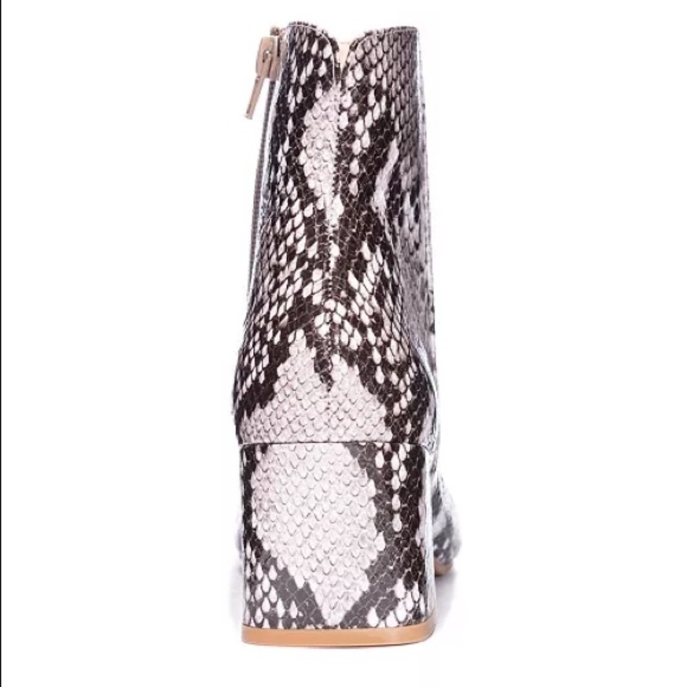 New! Block Heel Snake Print Booties - image 3